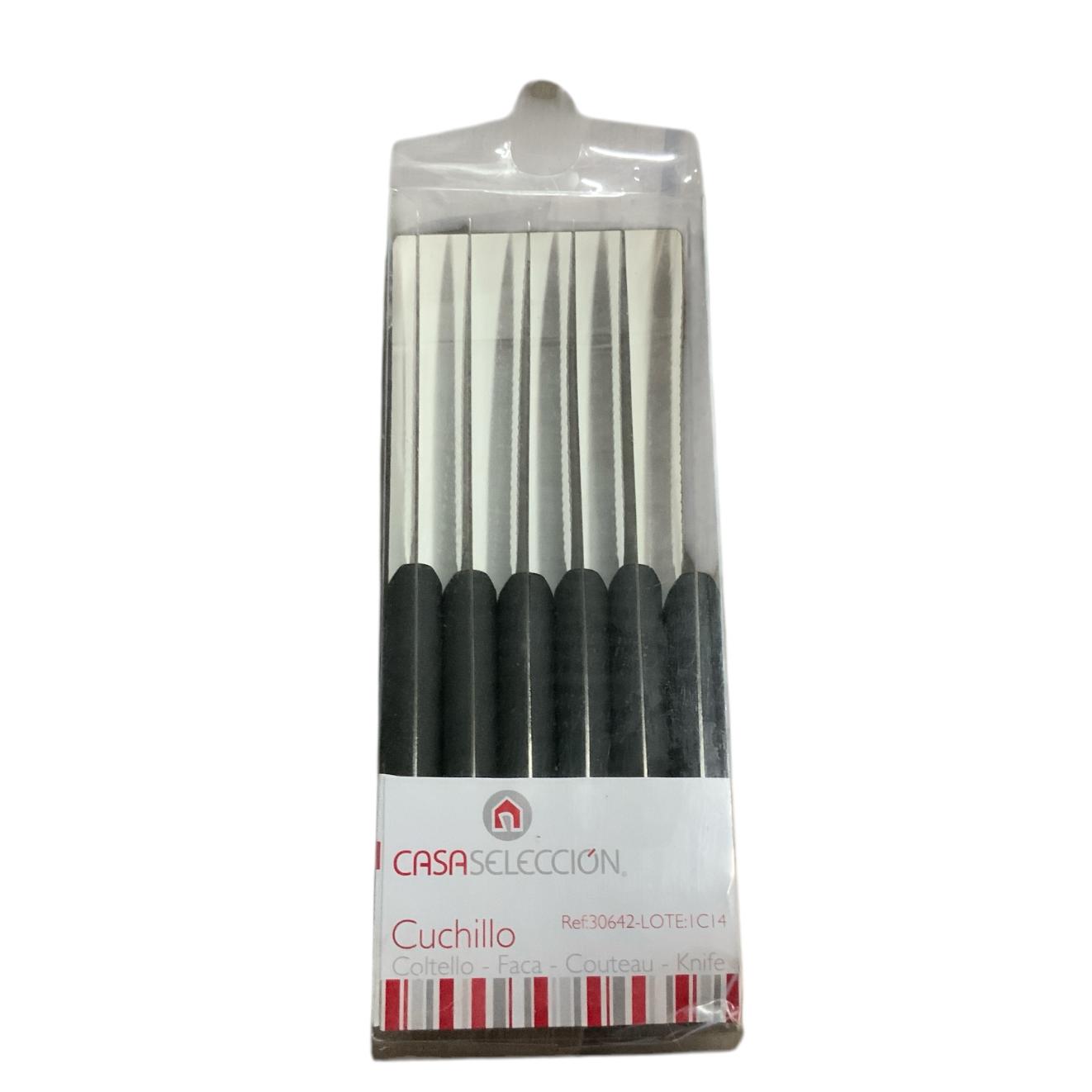 SANCO STORE- Casa selección juego de 12 cuchillos de carne de acero inoxidable