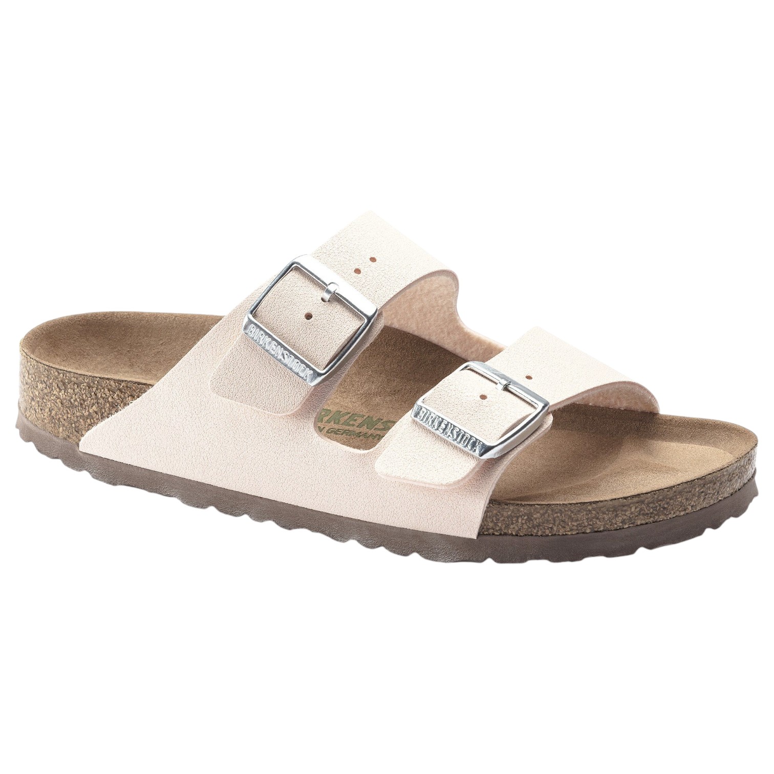 Sandalo Donna Birkenstock Arizona Vegan Birko-Flor Nubuck Light Rose