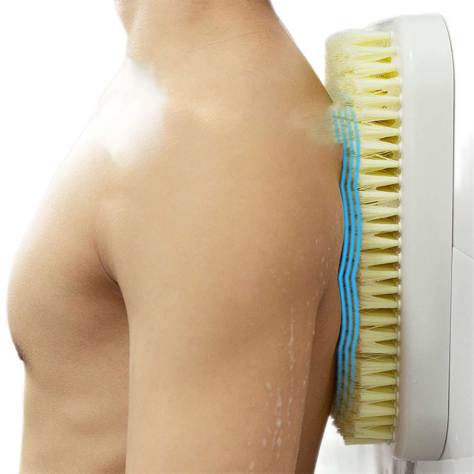 TK Cepillo de ducha de pared para la espalda, exfoliante y mejora la salud de la piel. Apto para hombres y mujeres.