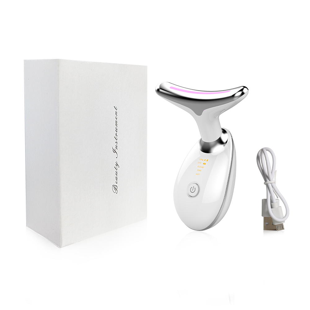 TK Masajeador Facial EMS Microcorriente Dispositivo de Levantamiento de Belleza para Estirar la Piel del Rostro y Cuello Elimina la Papada Doble Herramientas de Cuidado de la Piel Facial