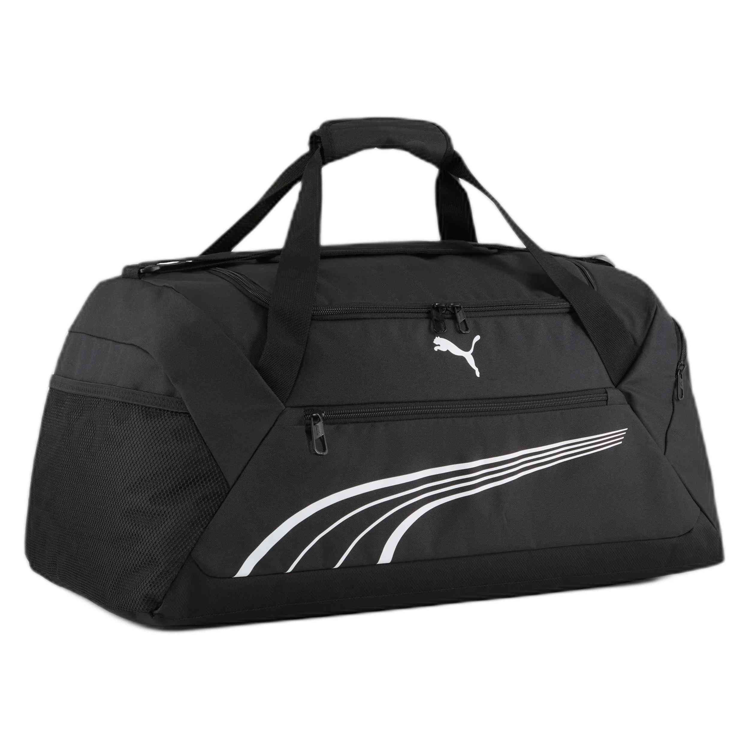 Bolsa Puma modelo Puma Fundamental Medium Sports Bag en color Negro