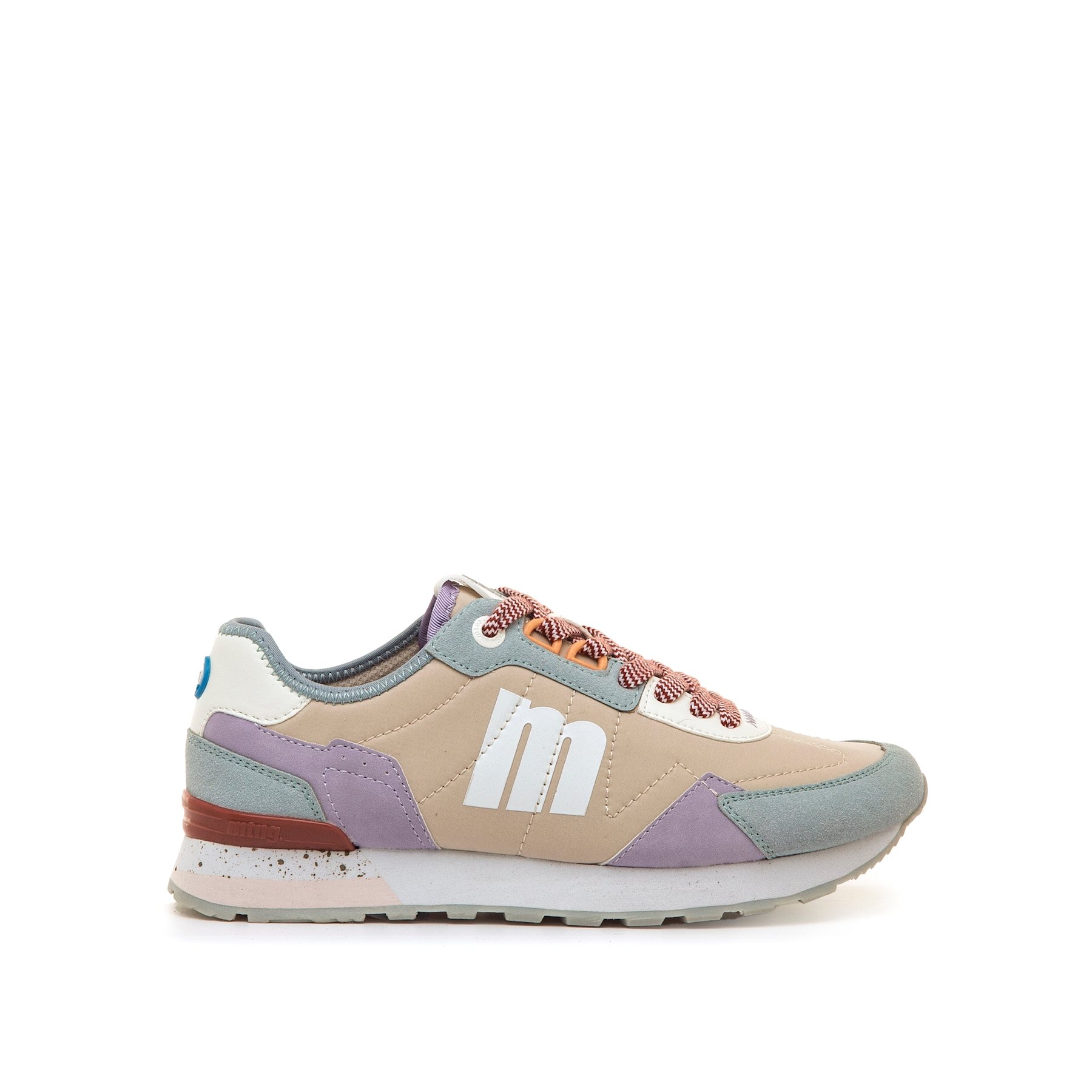 Mustang-MTNG deportivas mujer joggo beige con cierre cordones y tipo de puntera redonda