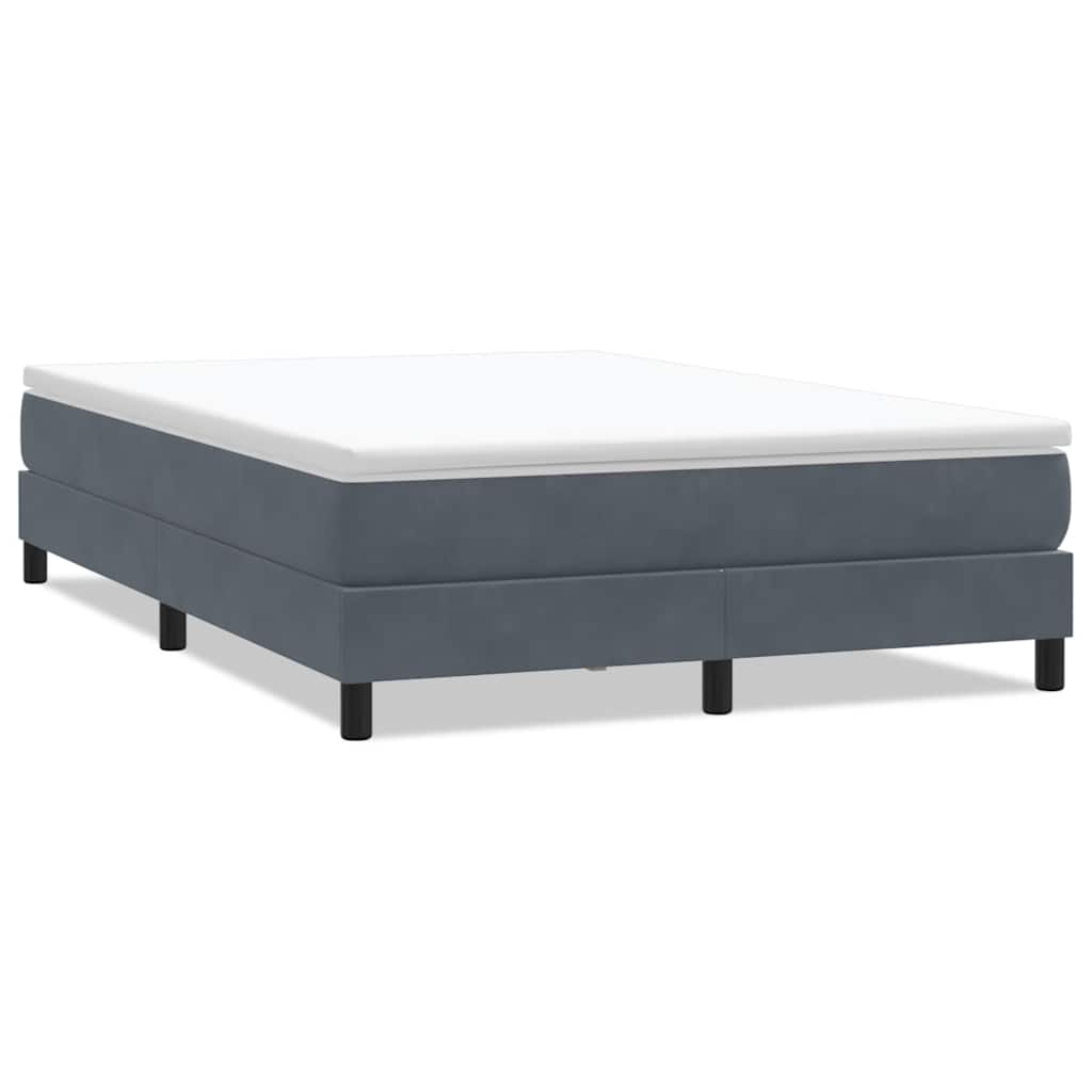 vidaXL Cama box spring sin colchón  terciopelo 160x220 cm Multicolor
