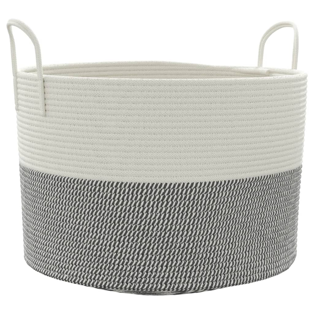 vidaXL Cesta de almacenaje algodón Ø51x33 cm