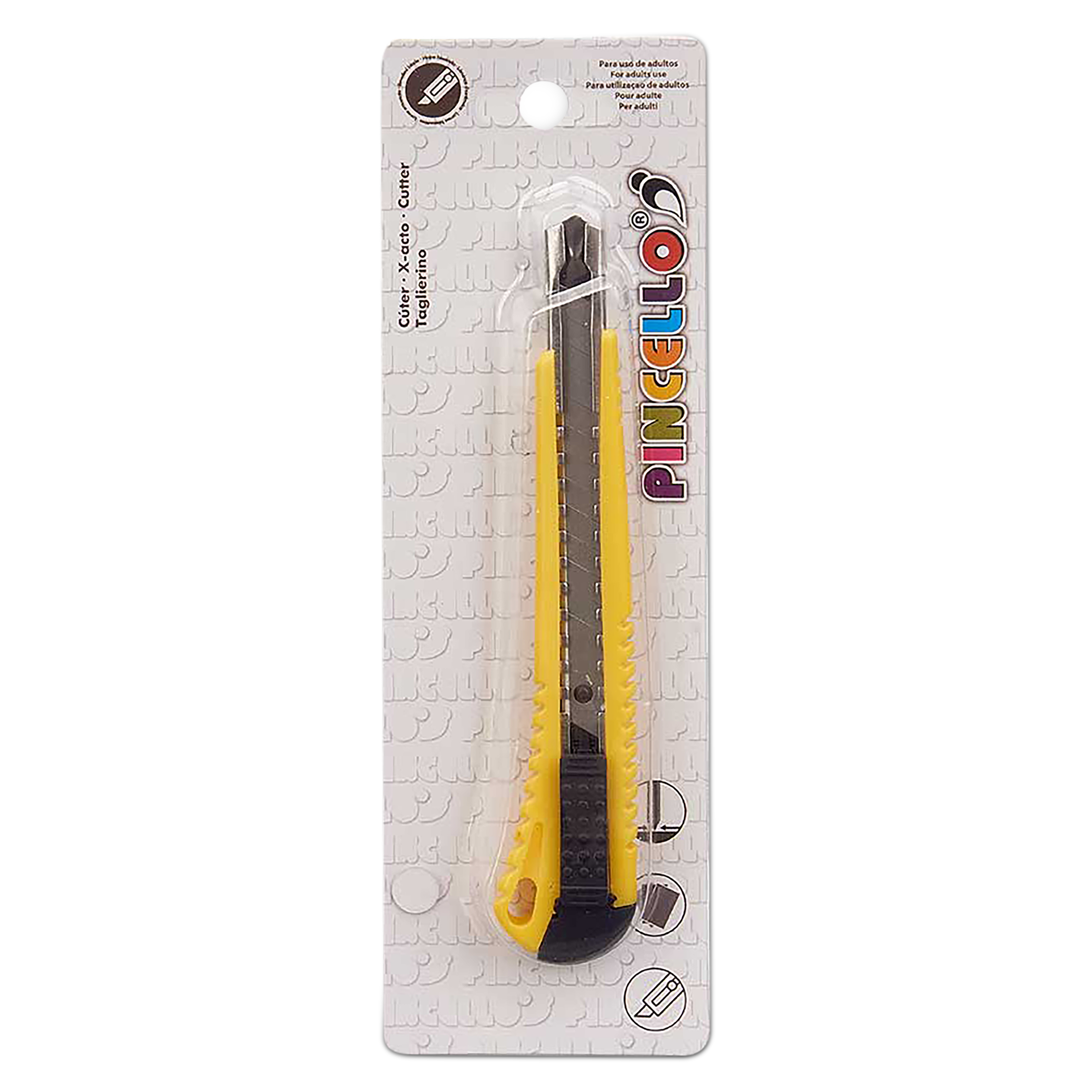 Cutter Profesional Pack de 5 Unidades en Dos Colores | Juego de Cúters Metálicos Para Embalaje, Manualidades, Bricolaje…