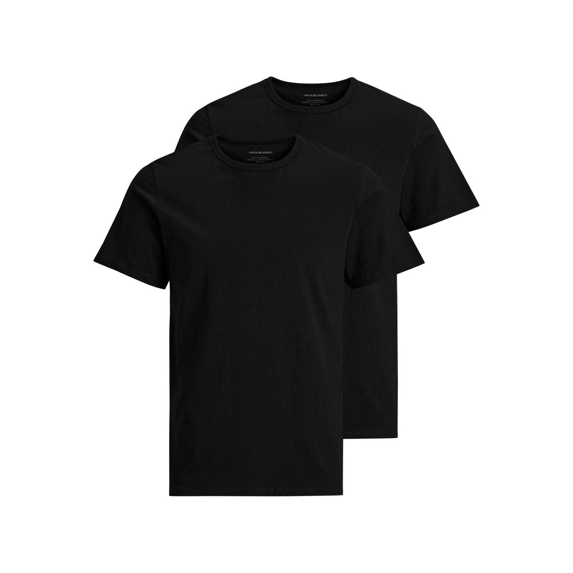 Jack & Jones Camiseta para Hombre, Pack de 2 - JACBASIC CREW NECK TEE, Manga corta, lisa, algodón JACBASIC CREW NECK TEE 2PK