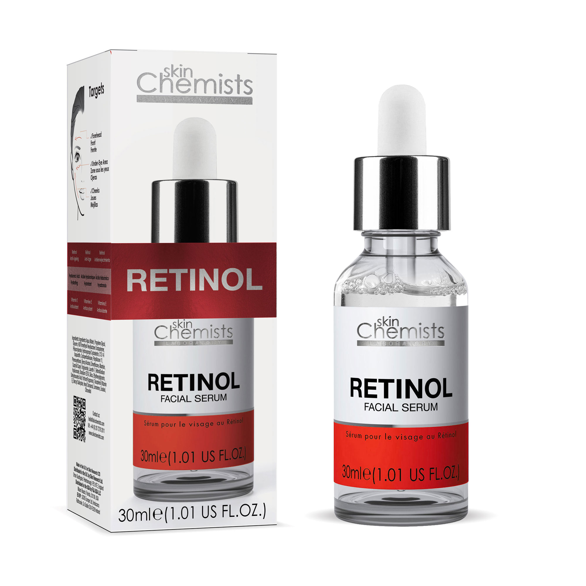 skinChemists - Sérum Retinol Antiedad 30 ml para Piel Madura