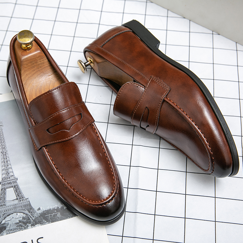 TK Zapatos De Negocios Casuales Clásicos Para Hombre Zapatos Formales De Cuero Slip on Para Oficina Zapatos De Vestir Para Bodas Y Sociedad