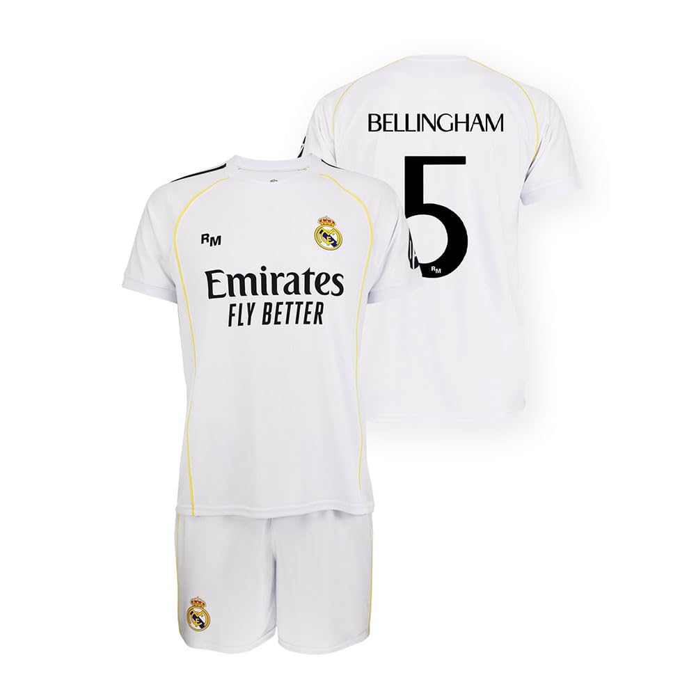 Real Madrid Conjunto camiseta y pantalón Infantil 1a equipación 25-26 - Réplica Oficial.