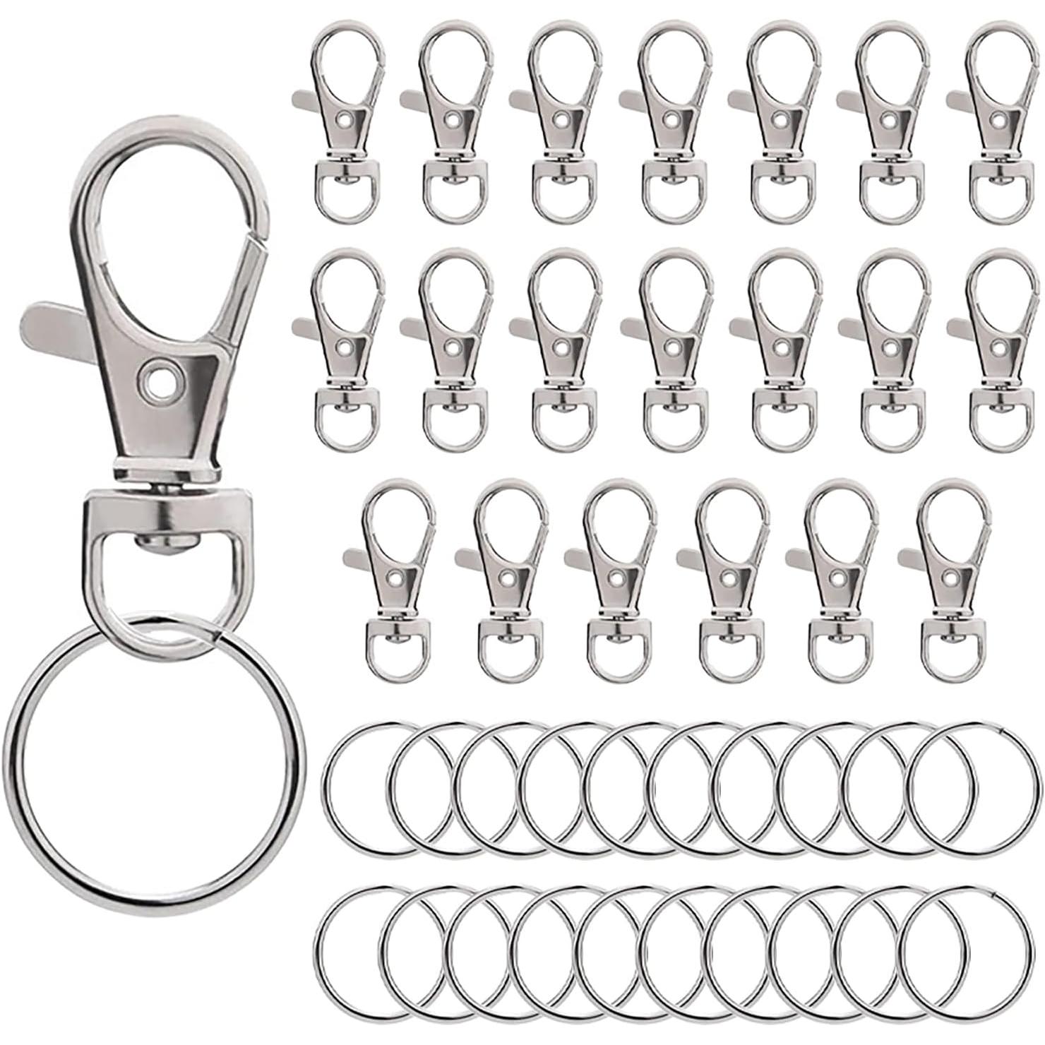20 Anillas para Llaves, Argolas Desmontables, Anillas para Mosquetón y Anillas para Anillas (Peletado)