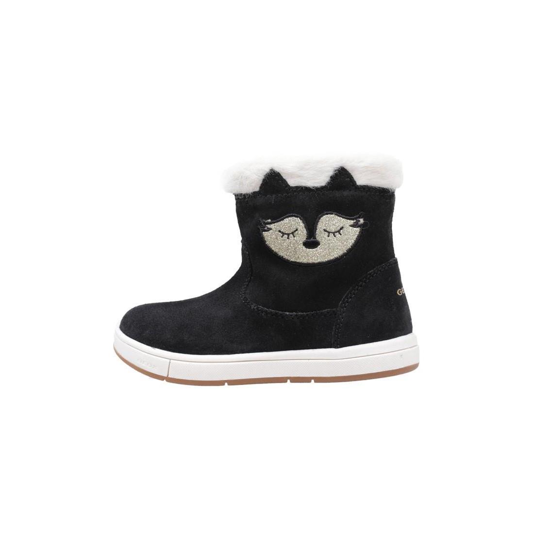 Geox B TROTTOLA GIRL A BOTÍN PLANO bebé niña (hasta talla 30) Negro