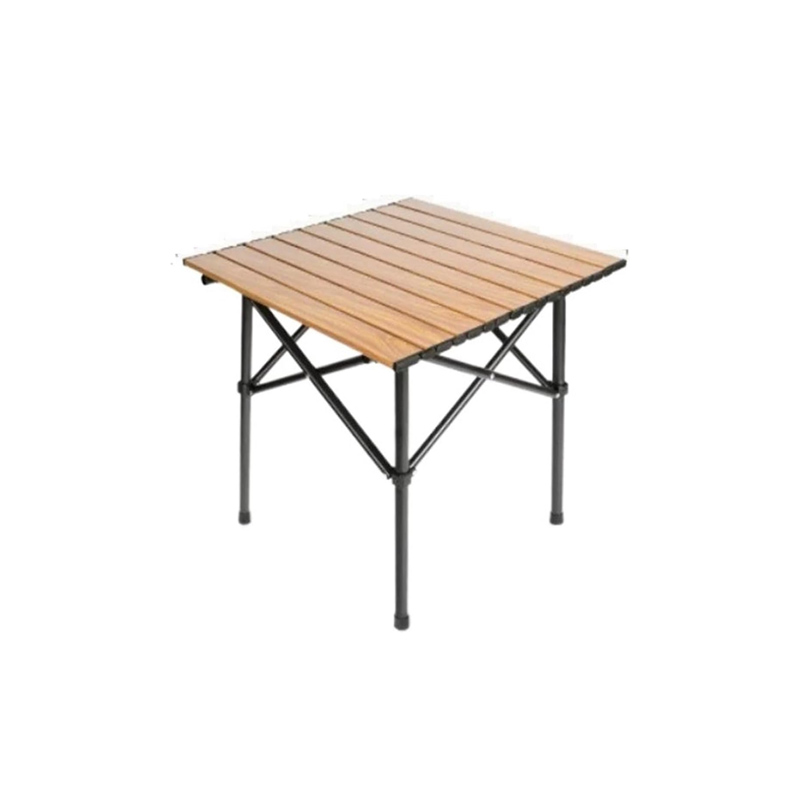 Mesa de comedor plegable, Mesa de camping ultraligera, Mesa exterior, Mueble de picnic portátil, Mesa de picnic de grano de madera, Mesa plegable al aire libre