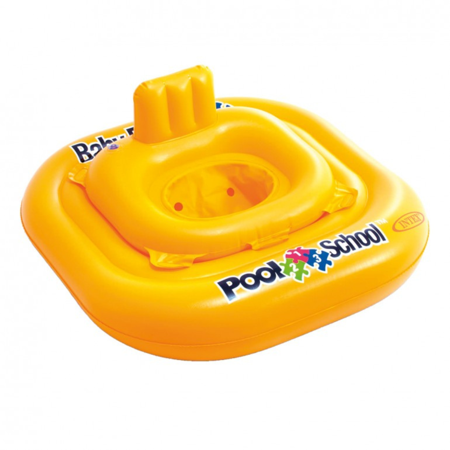 Flotador Hinchable Intex para Bebé 1-2 Años | Asiento con Respaldo y Anillo Estabilizador | 4 Cámaras de Aire – 79×79 cm