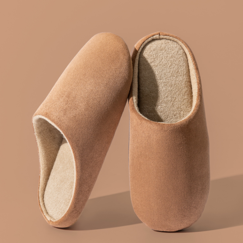 TK Zapatillas De Casa Para Hombre Color Sólido De Veludo Fino Antideslizantes Y Suaves Para Otoño E Invierno Zapatos Comodidad Interior