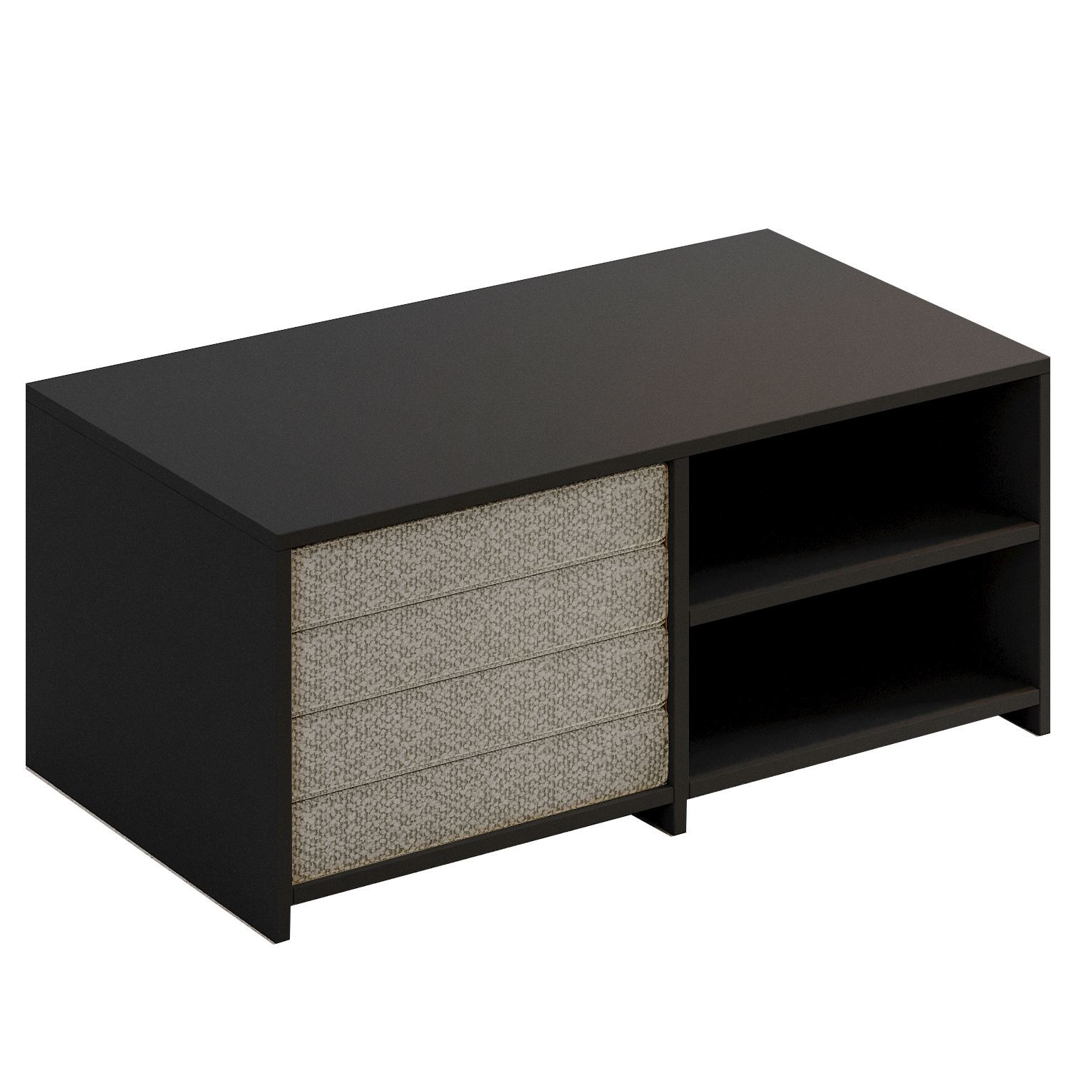 Habitat y Jardin - Mesa de centro de madera <<Gord>> - 90 x 45 x 44 cm - Gris antracita