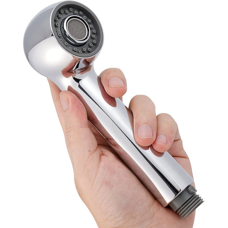Grifo de cocina para ducha de mano, cabezal de ducha de 2 chorros, ducha de mano de repuesto para mezclador de cocina, cromado