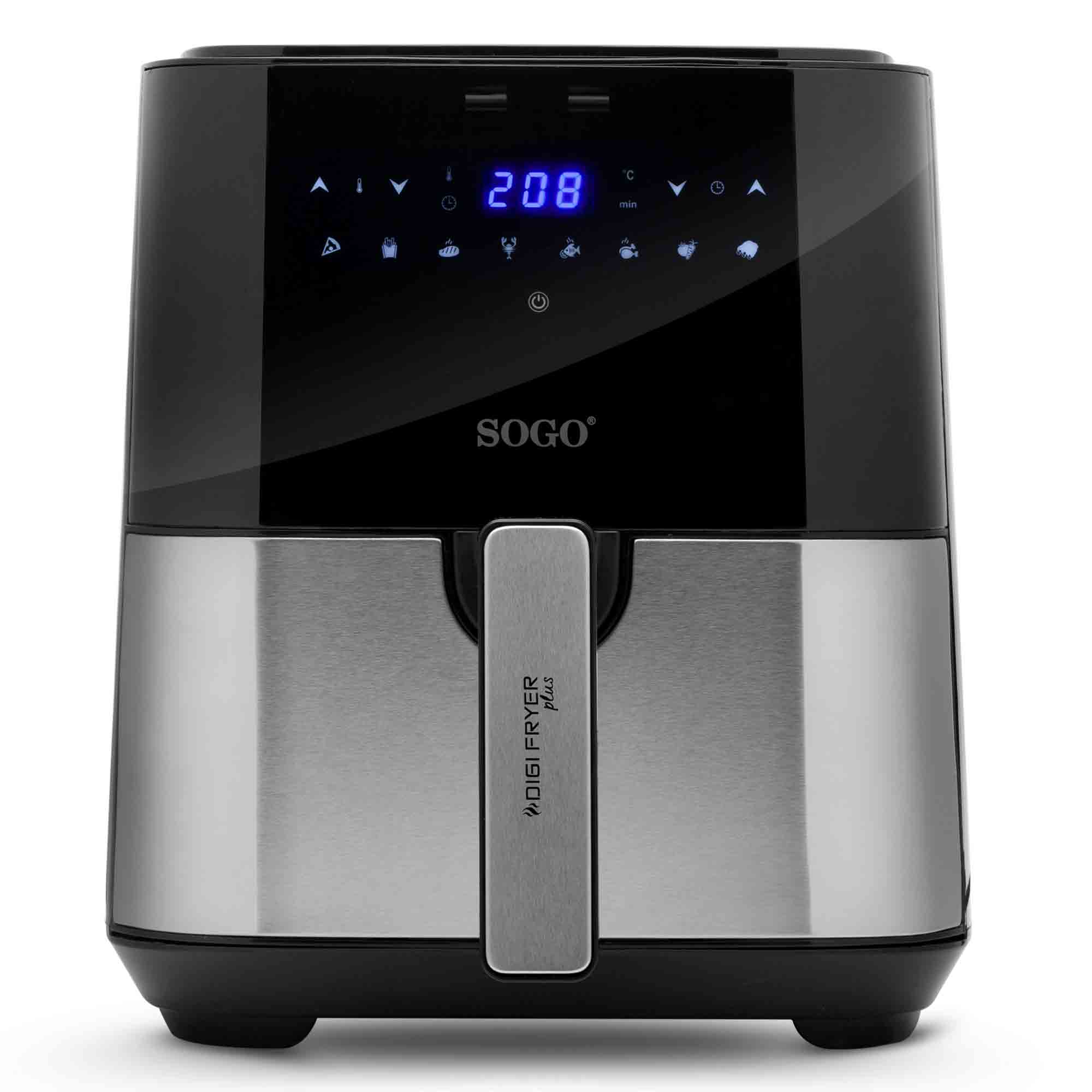 Freidora Sogo sin Aceite 5 L -Acero Inoc  Digifyer Plus -1450W 1450W