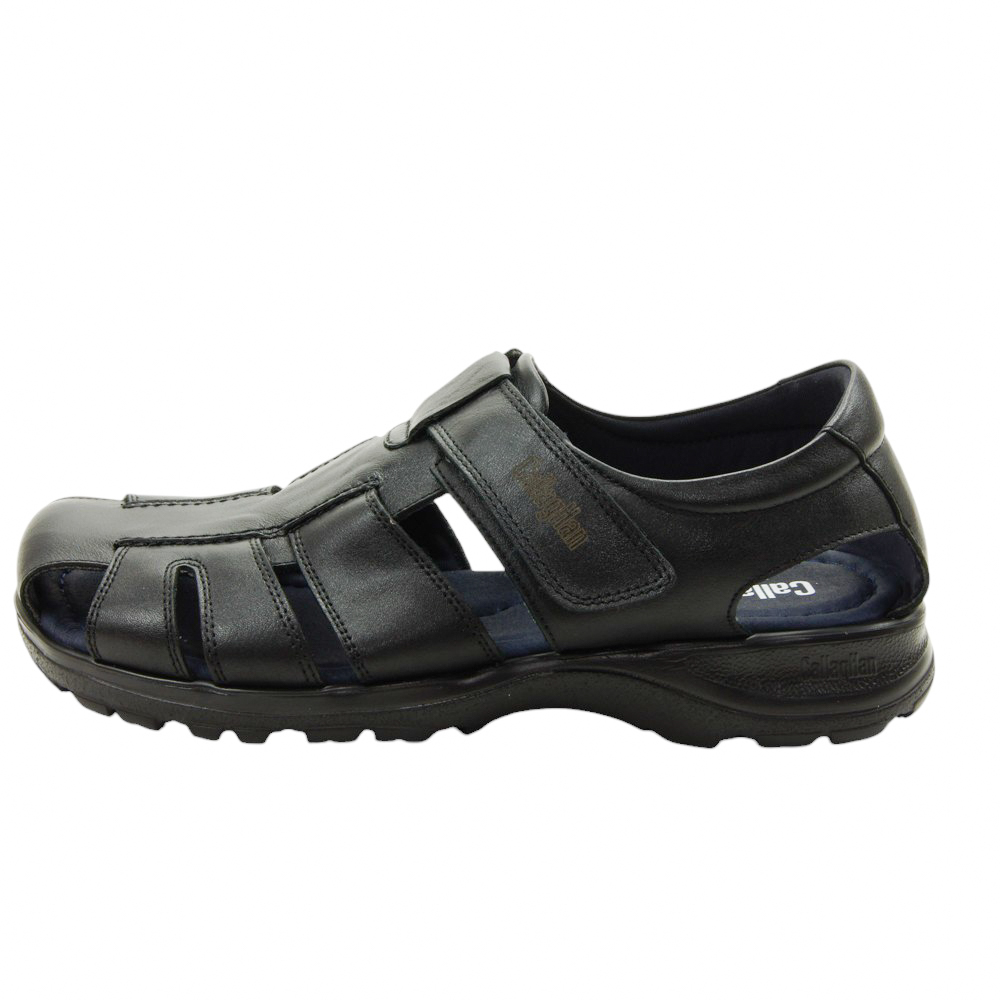 Callaghan mod. 86101 sandalia tapada para hombre en piel natural, velcro