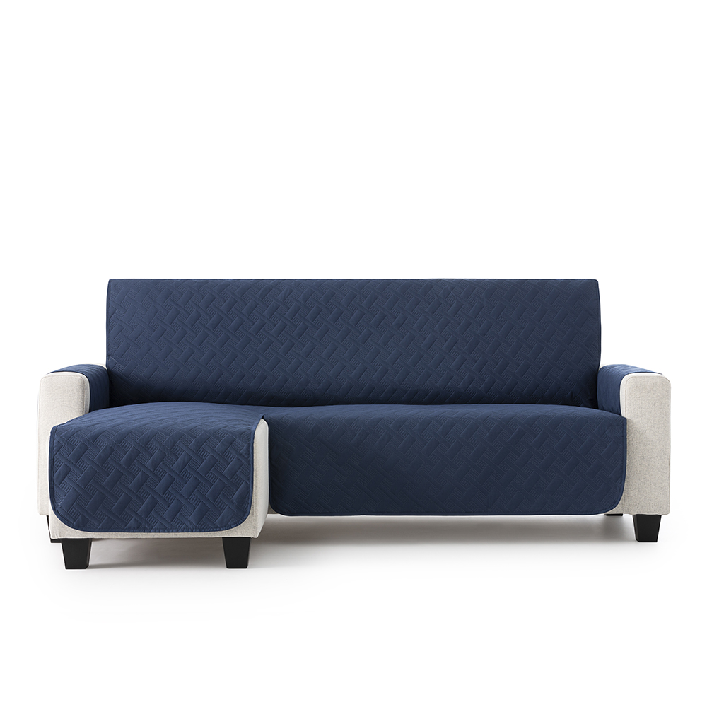 NORDIC HOME Cubre Sofá Chaise Longue Dry Acolchado Antimanchas – Azul Brazo Izquierdo