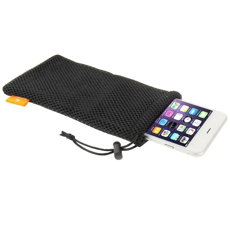 DFV mobile - Funda de Malla Nylon con Cierre por Lazo para GIONEE F10 (2020) - Negra