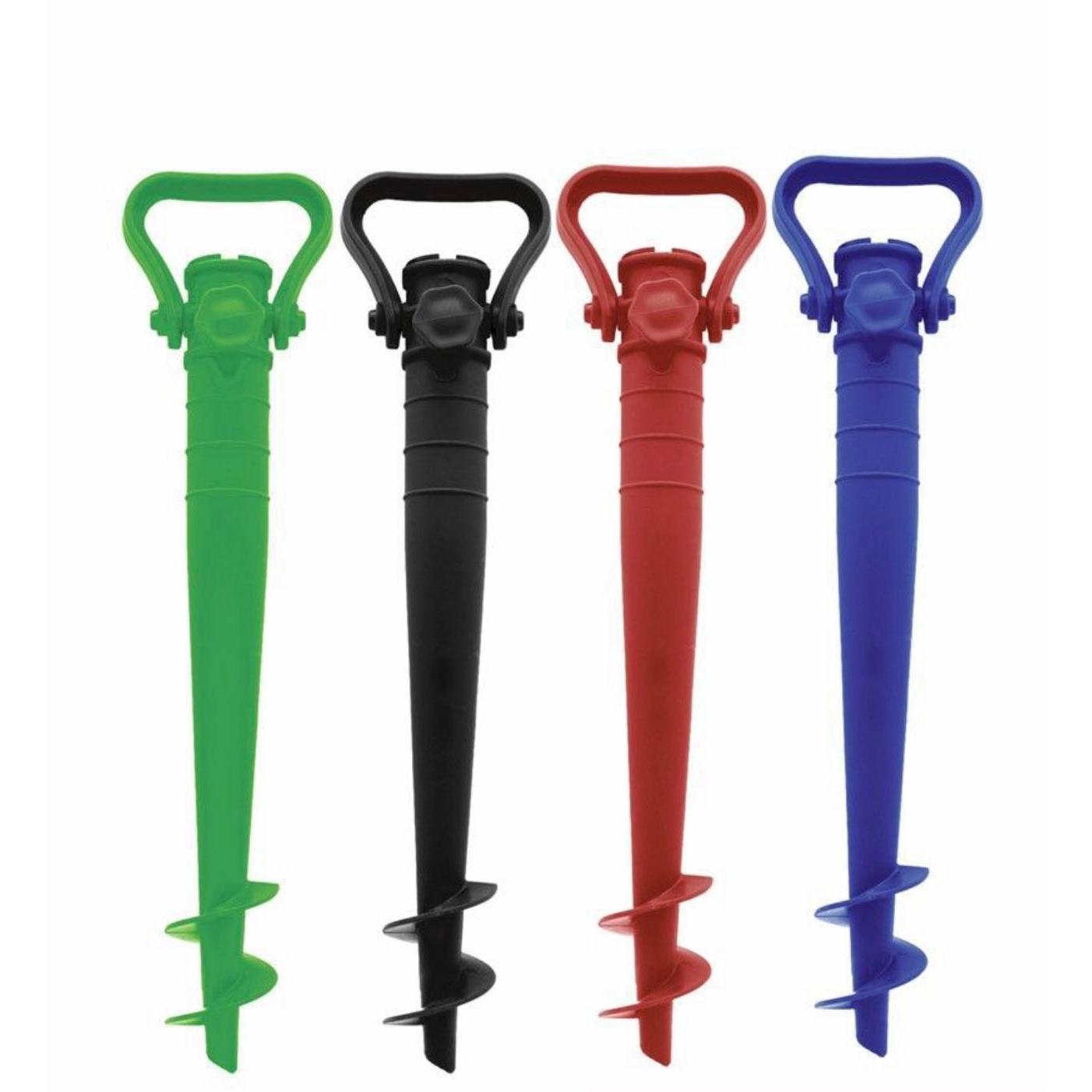 Anclaje de arena para sombrilla de playa, soporte de sombrilla de playa COLOR ALEATORIO soporte de tornillo para paraguas, soporte antioxidante para sombrilla de playa, estaca para pesca salvaje en la playa