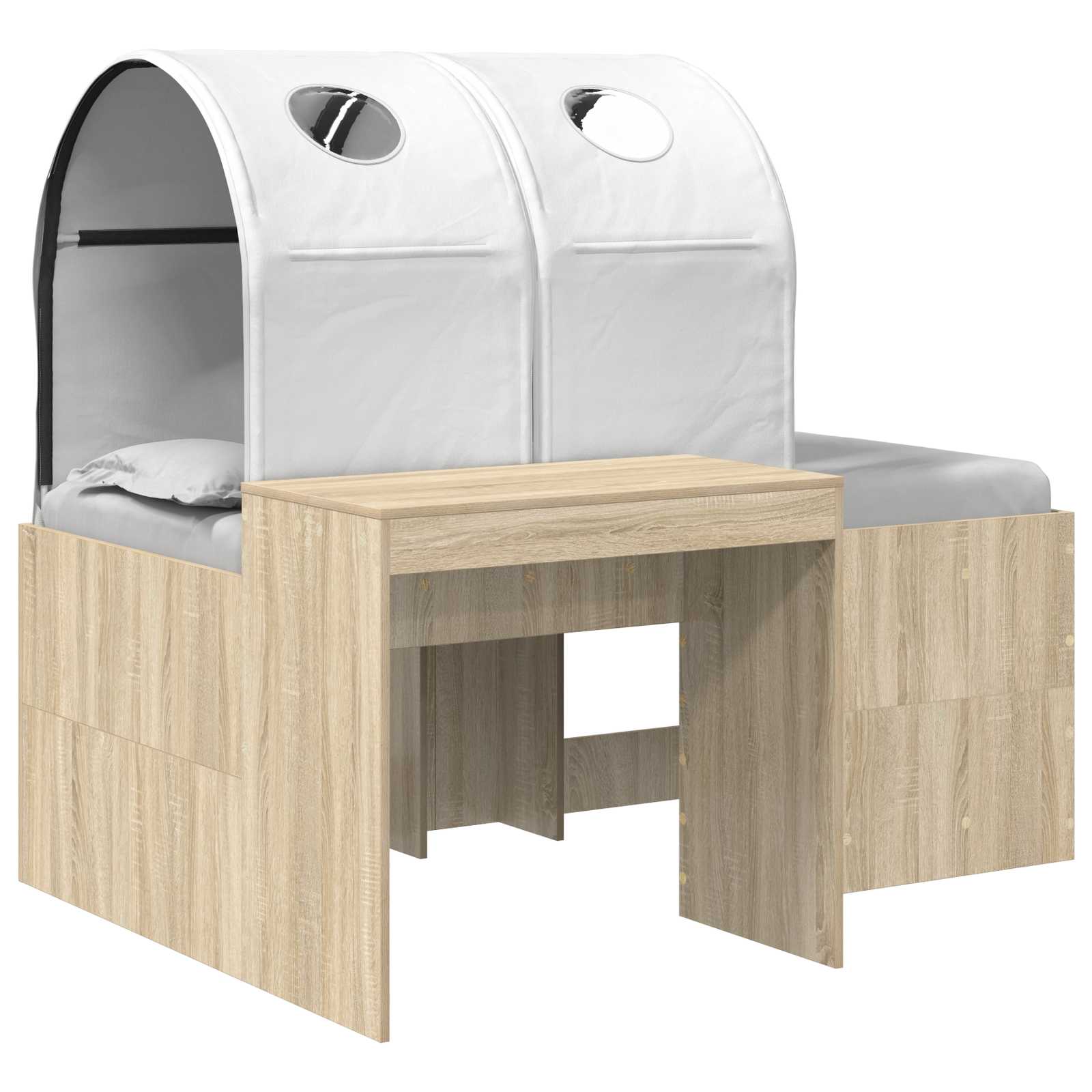 vidaXL Cama con Túnel 3 uds. Madera de ingeniería 123,6 x 163,2 x 75,1 cm Multicolor