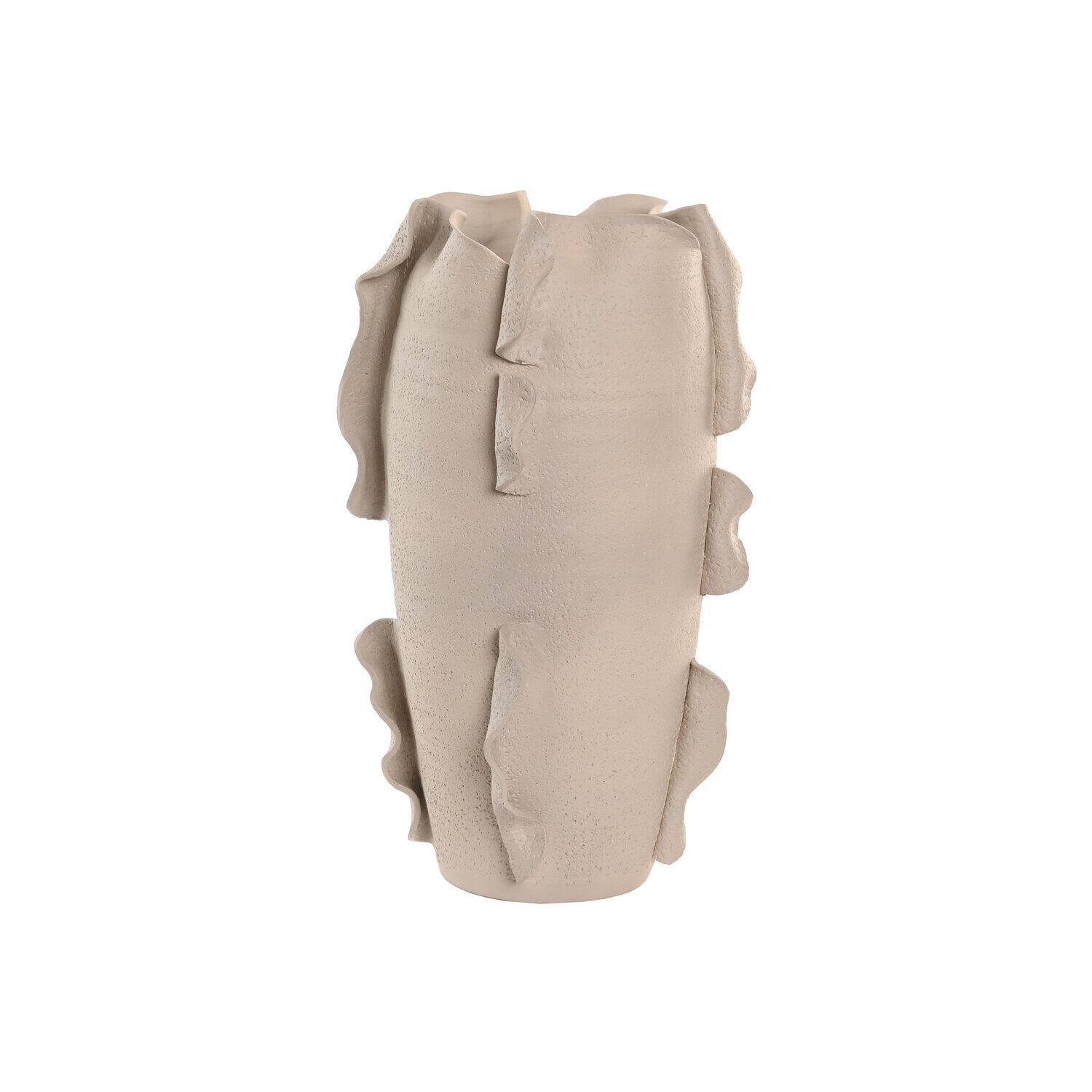 Jarron ceramica 27x27x47 organico artesanal blanco , La mejor decoración para tu hogar.
