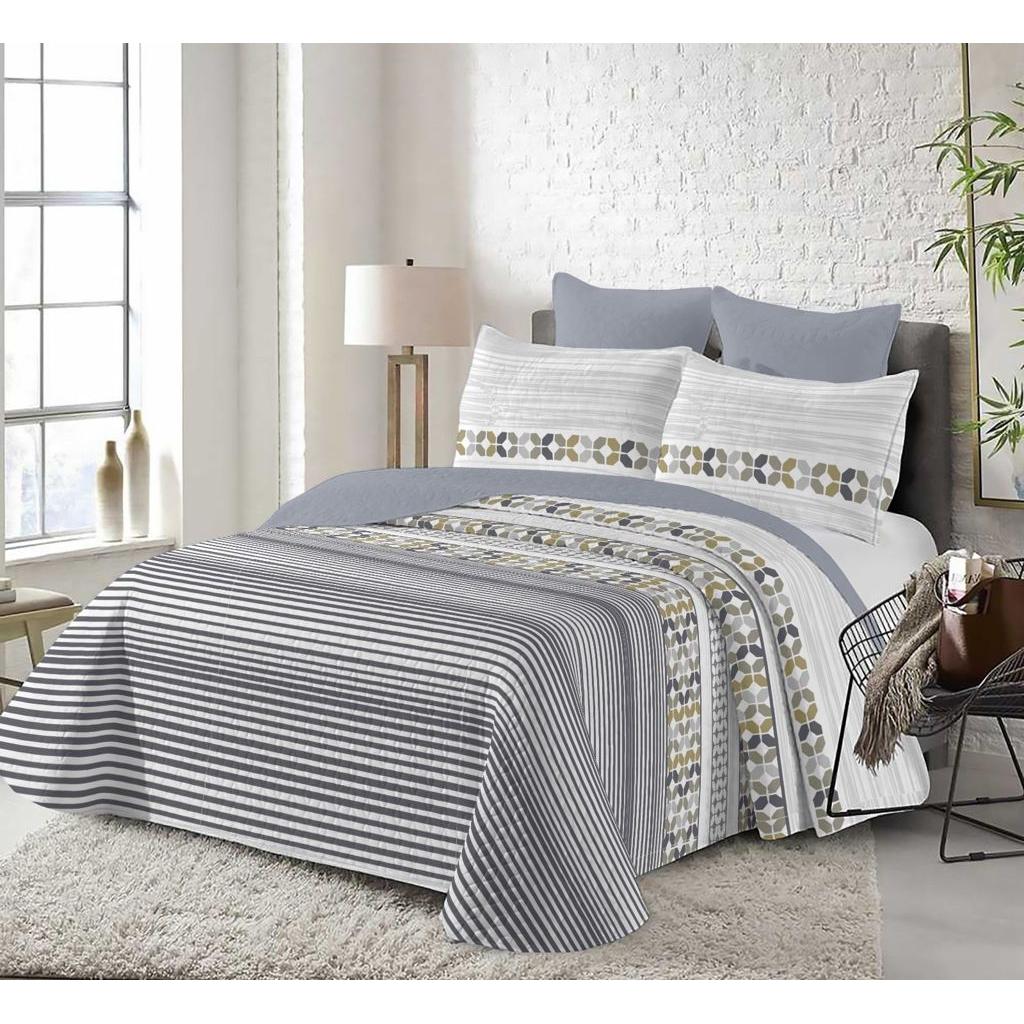 Colcha Estampado y Funda de Cojín en Microfibra para Cama 90,105,135,150
