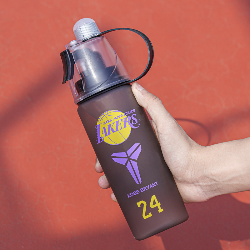 Botella Deportiva con Boquilla de Spray - Cantimplora Antigolpes de Gran Capacidad para Exteriores (Verano/Material Plástico)--600ml
