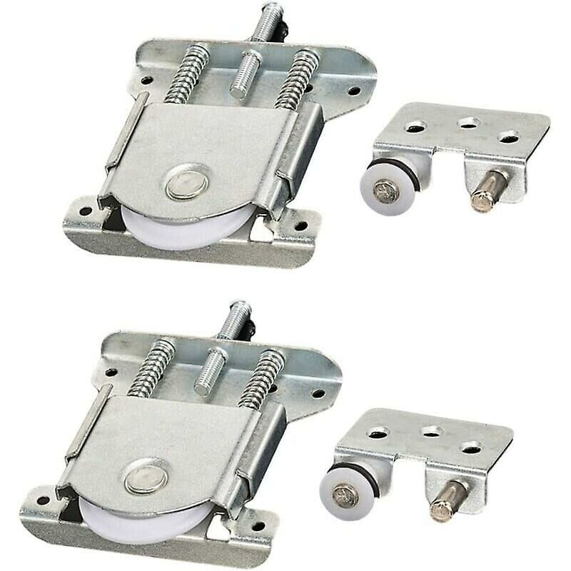 CA Rodillos para puertas corredizas (2 unidades), piezas para puertas corredizas de armario, ruedas, rodillos, guías para rieles de armario, ruedas para armario, rodillo para puerta de armario, Load-DP