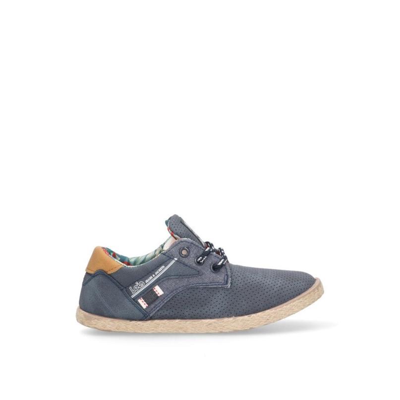 Bluchers LOIS para Niño en Color Marino con Suela Plana