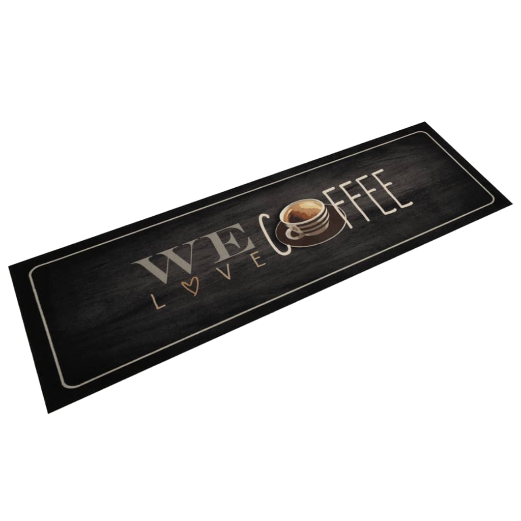 vidaXL Alfombra de Cocina Lavable Alfombrilla Suelo Terciopelo Estampado Otoño Color autumn, peper, Negro y marrón y mas