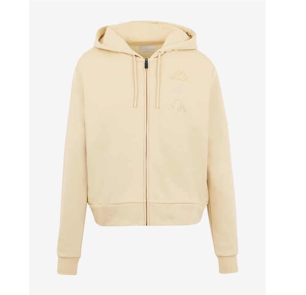 SUDADERA ABIERTA CON CAPUCHA MUJER KAPPA LOGO KAIMI