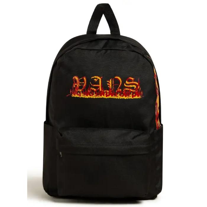 Mochila Vans Old Skool Grom diseño clásico urbano con doble compartimento organizador frontal y bolsillo para botella 18L poliéster resistente