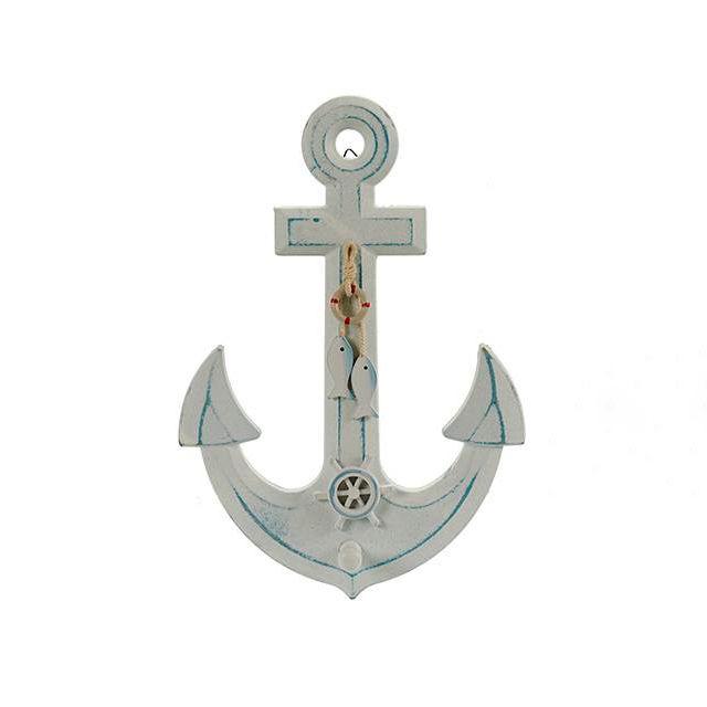 Arte Regal Percha Decorativa Madera Ancla Marinero - 2x22.5x32.5 Cm
