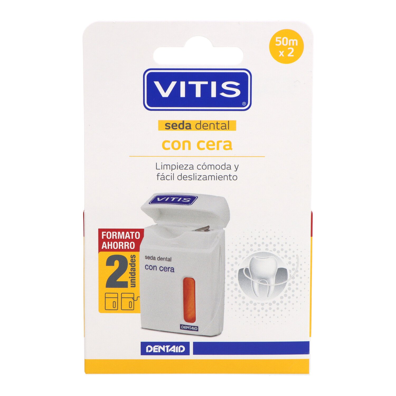 Vitis Seda Dental con Cera Duplo 2x50m