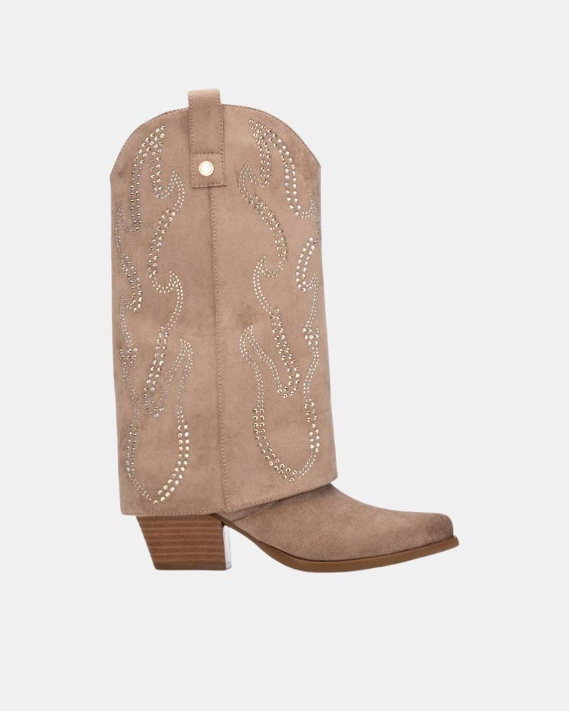 XTI 146097 Botas Altas Cowboy Mujer Beige