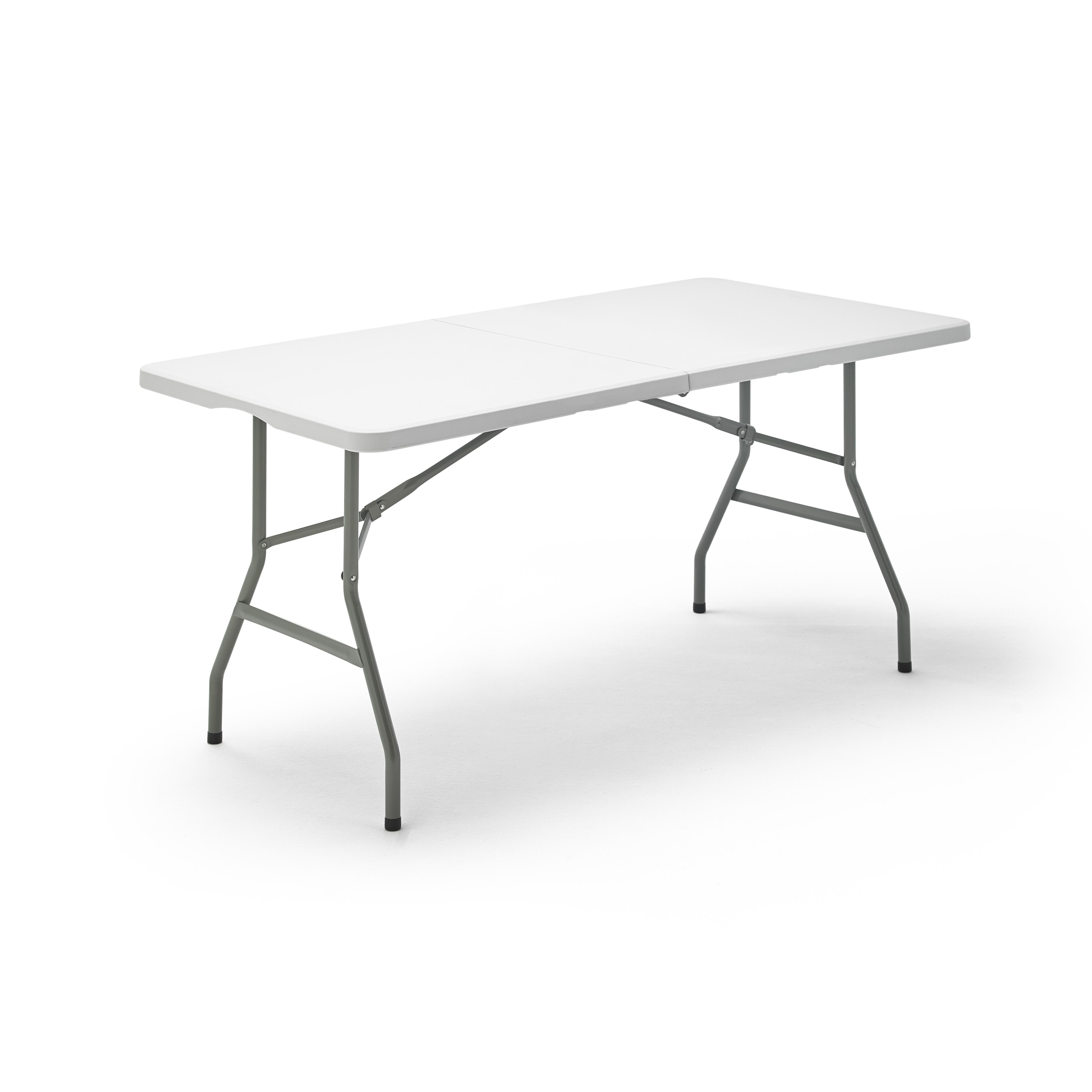 KG KITGARDEN - Mesa Plegable Portátil Multifuncional, 152x70x74cm, Blanco