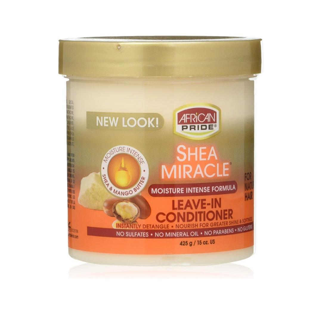 African Pride Shea Miracle Leave-In Conditioner 15 oz | Acondicionador Sin Aclarado African Pride Shea Miracle | Leave-In Conditioner para Cabello Natural, Afro, Rizado y Texturizado | Cuidado Capilar