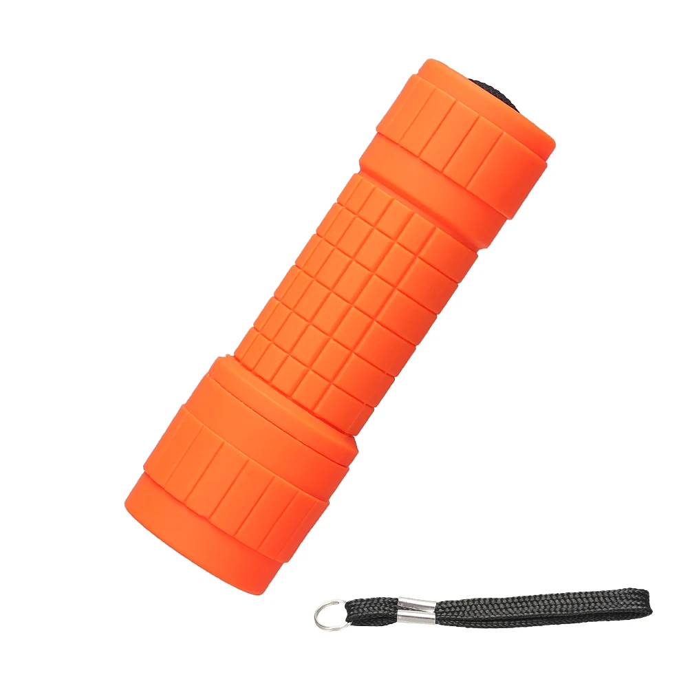 TK Mini Torcha 9 LED Para Niños Y Adultos Aleación De Aluminio Pesca Nocturna Torcha LED Con Correa Luz De Camping Al Aire Libre