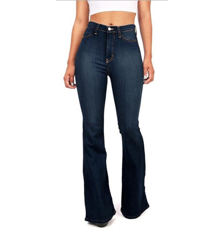 OmHO Vaqueros retro acampanados de cintura alta para mujer, pantalones acampanados largos y ajustados de pierna ancha para primavera y otoño, verano