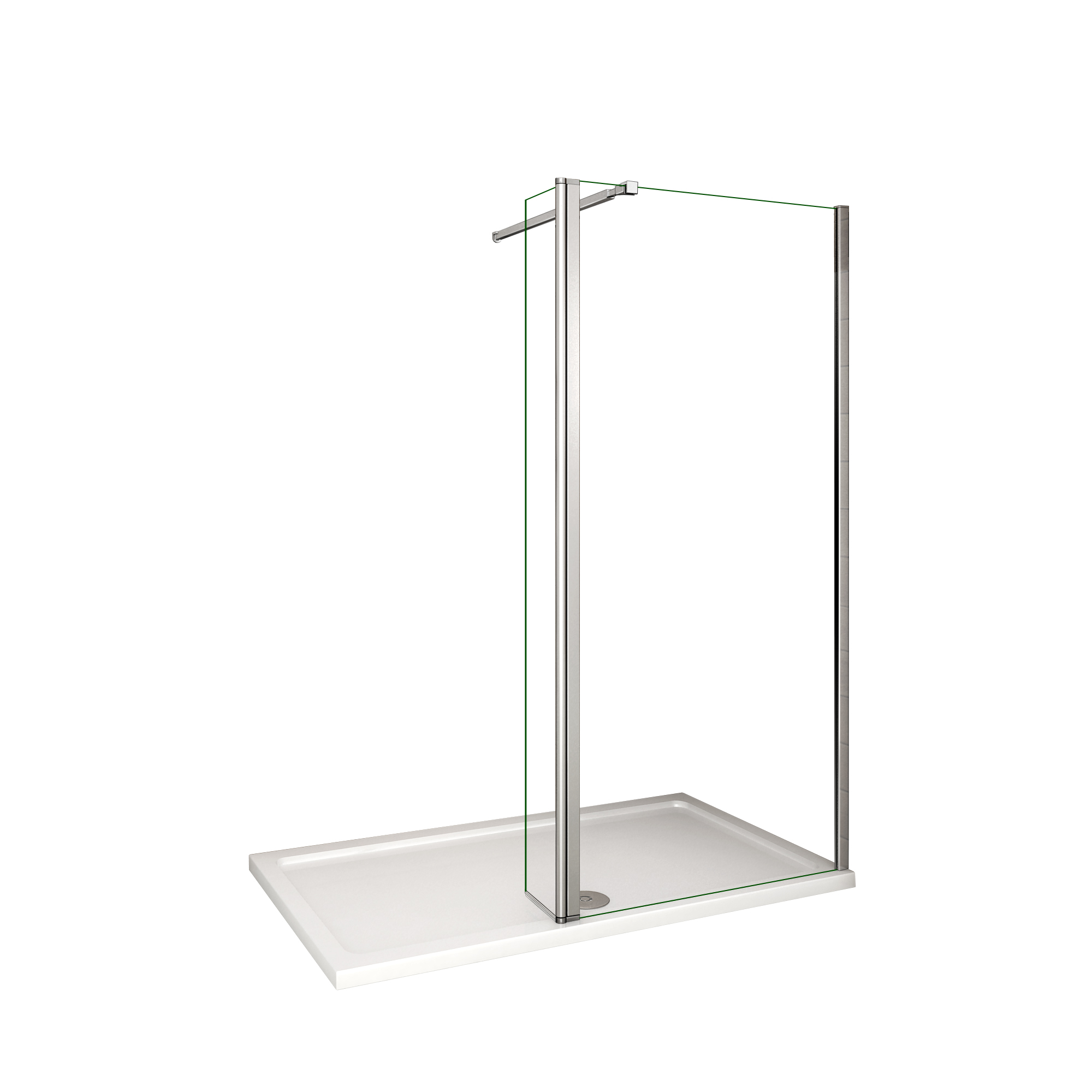 AICA SANITARIOS - Mampara de ducha fija 2 hojas - Panel Fijo 80/90/100/110/120cm + Lateral giratorio 30cm - Ancho total: 110/120/130/140/150cm - Vidrio 8mm con Película de Seguridad - Barra 73-120cm - Alto 200cm