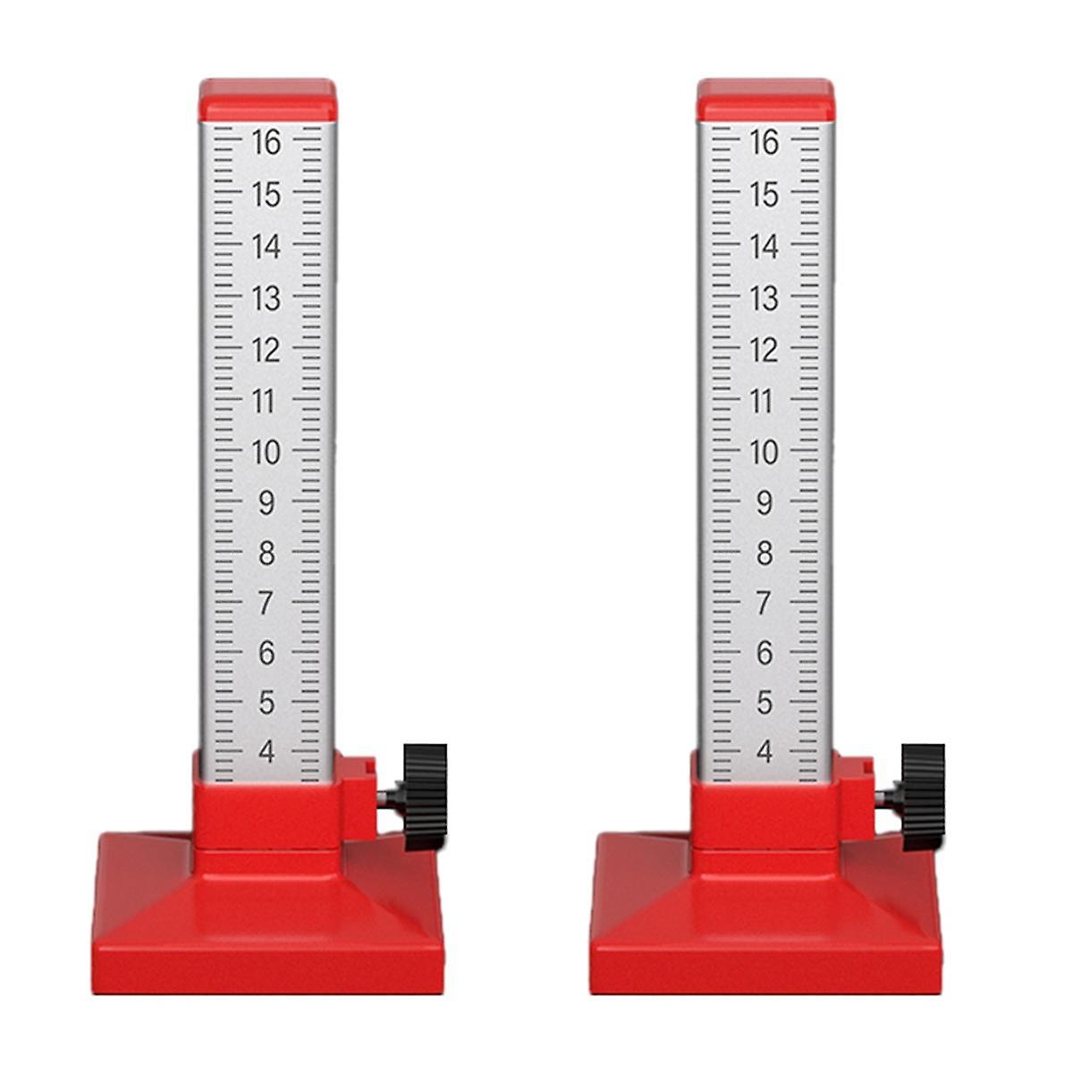 TK 2PC Carpintería Regla de Altura Igual Posicionamiento Regla de Elevación Horizontal Escala de Doble Cara Baldosas Cerámicas Herramienta Especial A