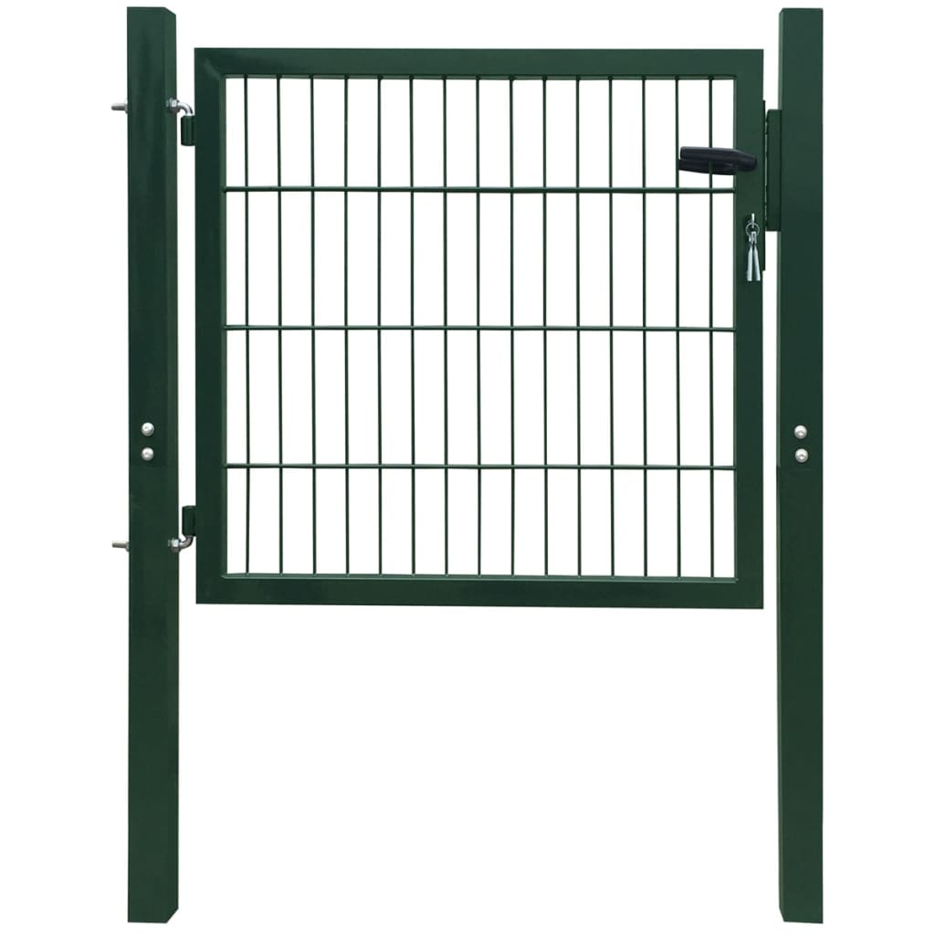 vidaXL Cancela de Puerta Jardín 2D Sencilla 106x130 cm Entrada Valla Color Gris,  Verde, y mas