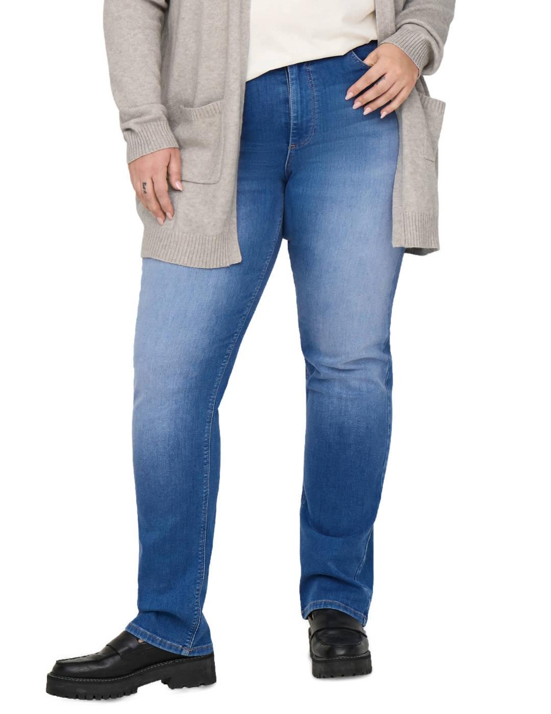 Pantalón vaquero Only Carmakoma Willy slim azul mujer