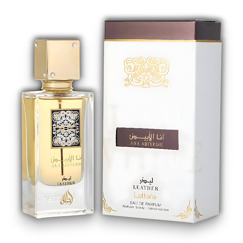 Lattafa Ana Abiyedh Leather 60ml - I Am White - Perfume para Hombres.