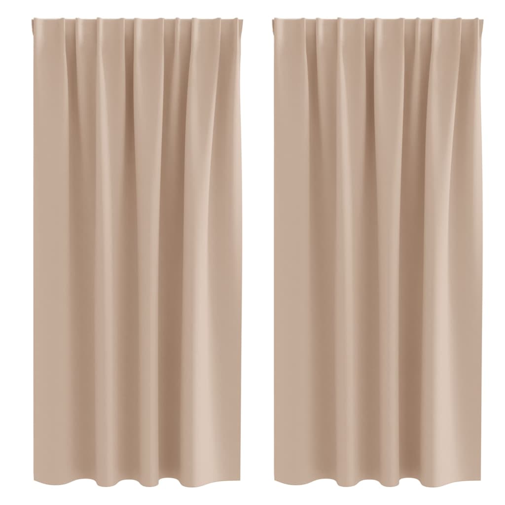 vidaXL Cortinas Opacas con Anillas 2 pcs 175 x 140 cm Poliéster