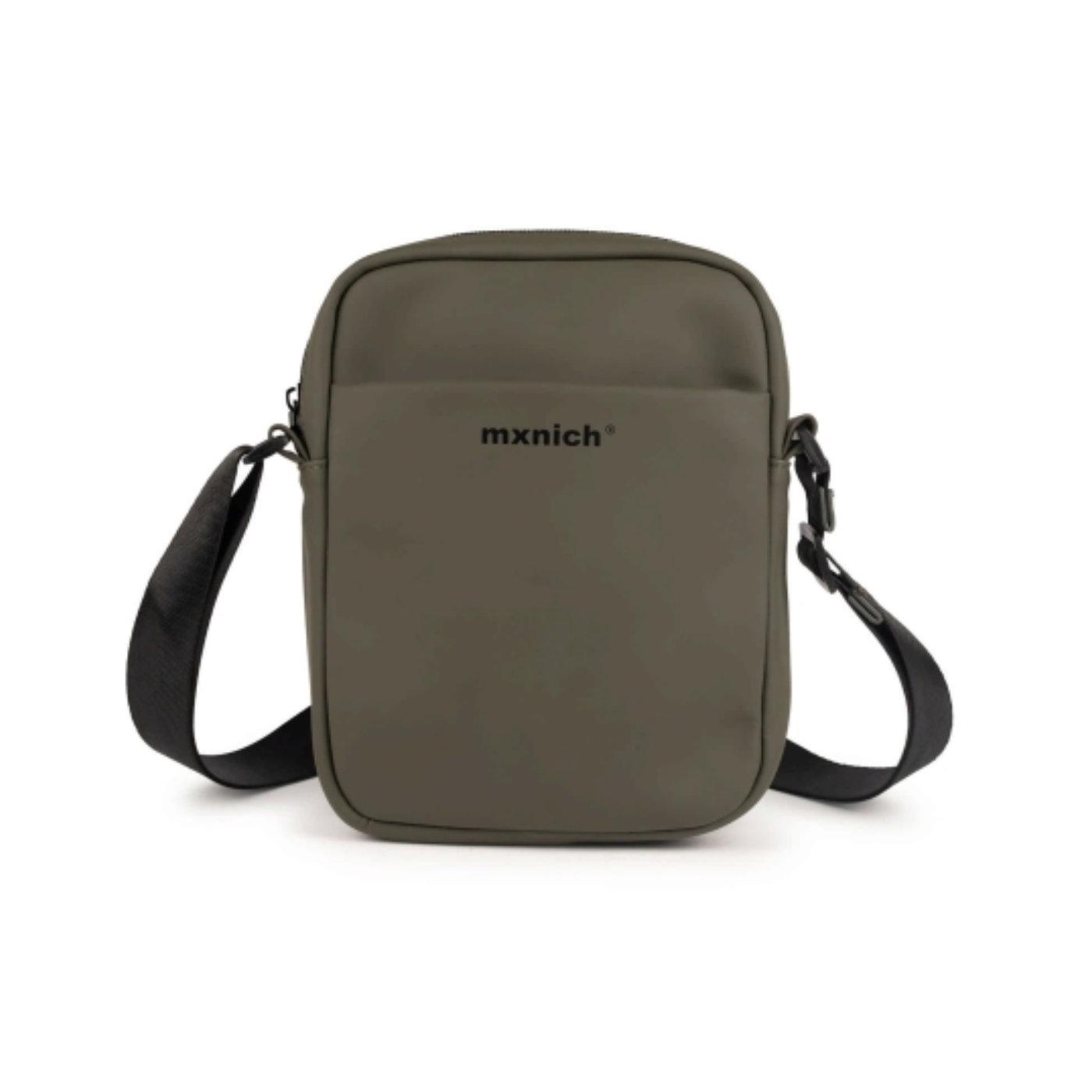 Bandolera Munich verde caqui y negro para hombre