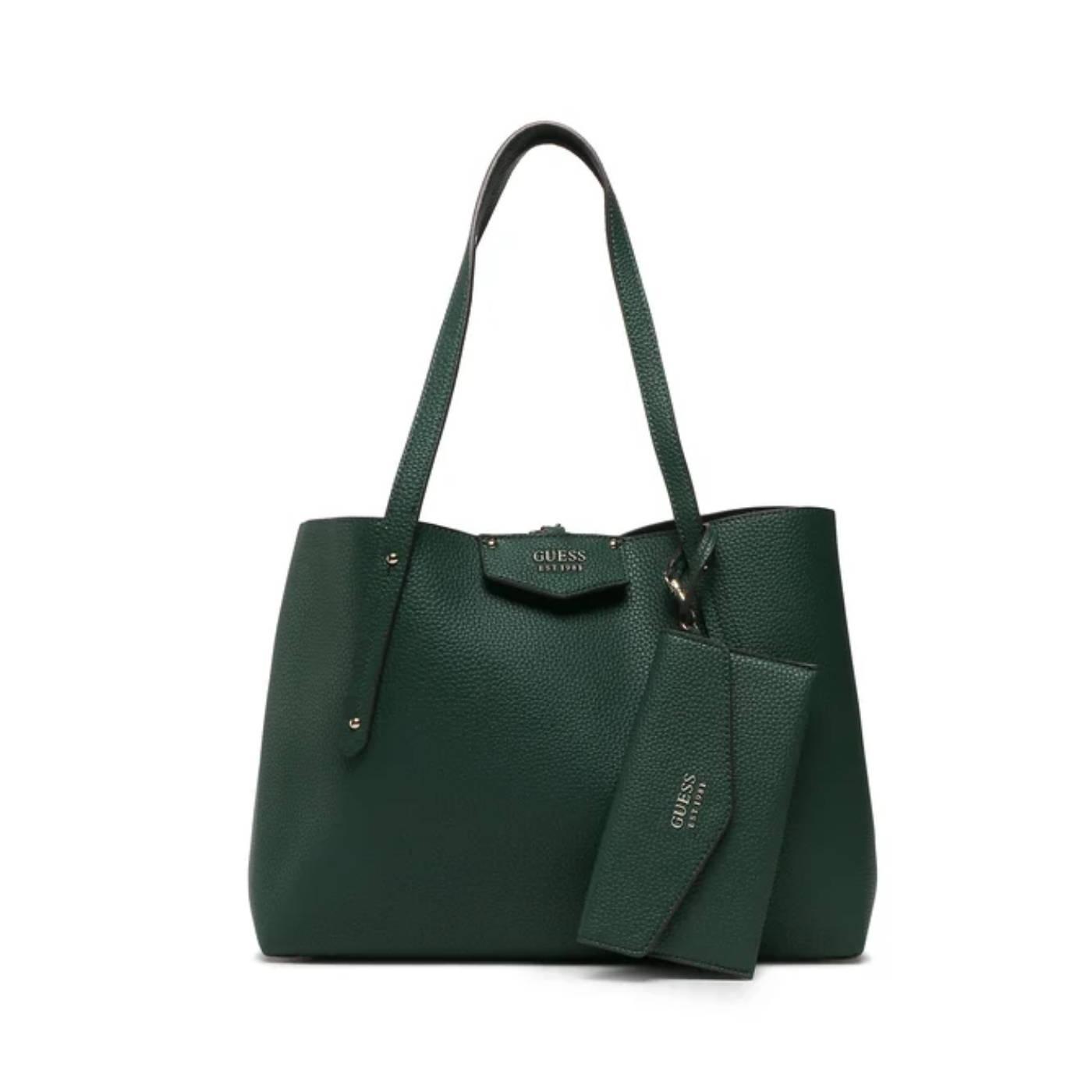 Bolso tote Guess Eco Brenton verde reversible para mujer