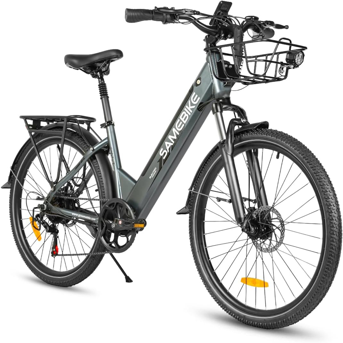 SAMEBIKE RS-A01Pro-T,Electric Bicycle,250W motor,36V15Ah battery,Max speed 25km/h, Assisted Mode max range 90km,26*2.1 inch Fat Tires,Mechanical Disc Brakes,Double Suspension Systems,Intelligent Colorful Display
